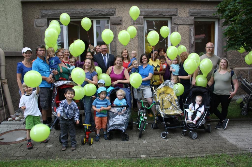 Teilnhme von  Eltern und Kindern am Mottolauf