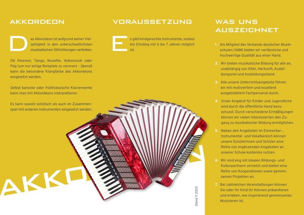 Instrumentenflyer Akkordeon Instrumentenflyer Akkordeon