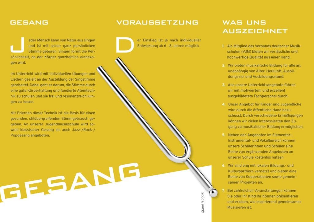 Infoflyer Gesang Infoflyer Gesang