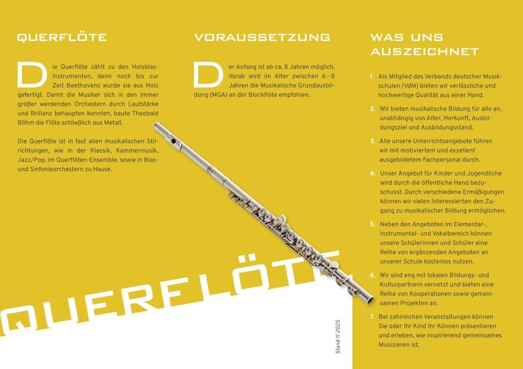 Instrumentenflyer Querflöte Instrumentenflyer Querflöte