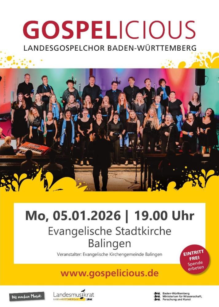 Plakat Gospelicious Abbildung des Chores Gospelicious
