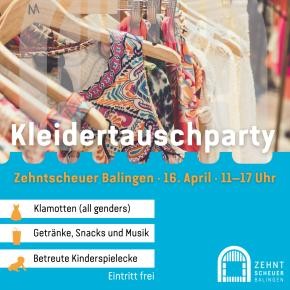 Einladungskarte zur Kleidertauschparty