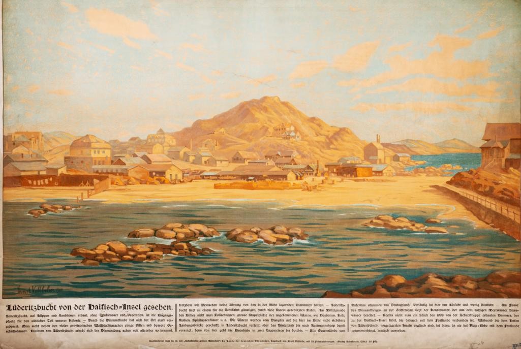 Historisches Schulwandbild der Lüderitz-Bucht