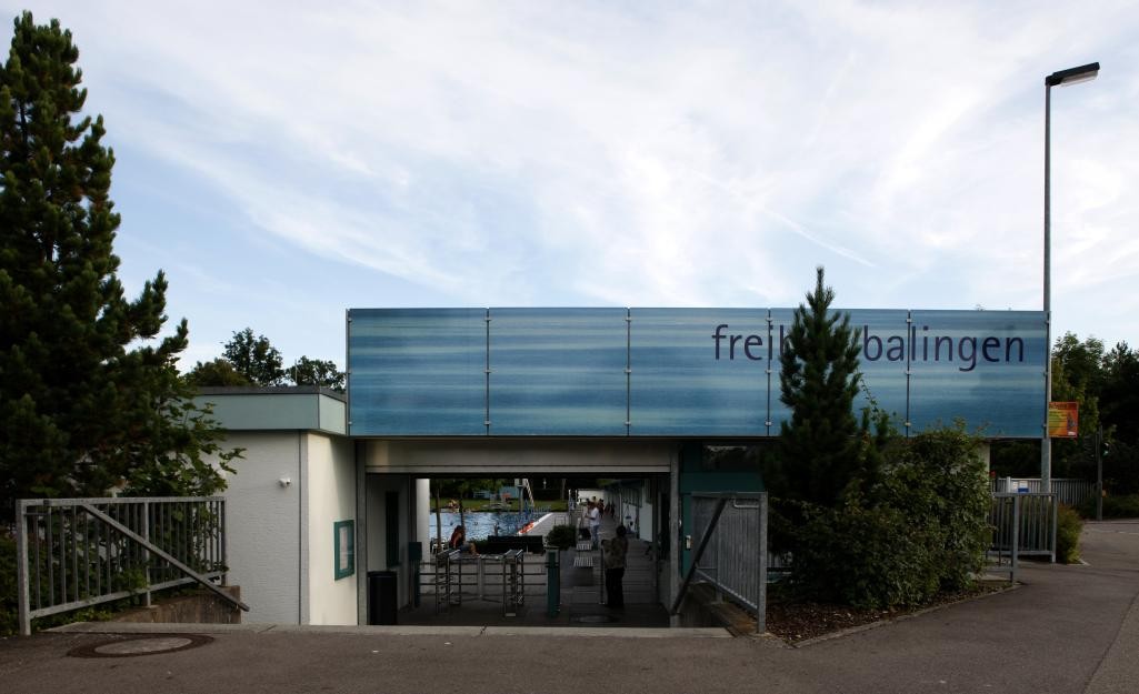 Eingangsbereich des Balinger Freibads