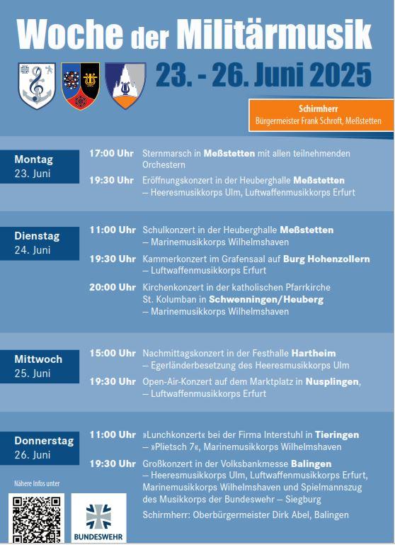 Plakat Woche der Militärmusik 2025