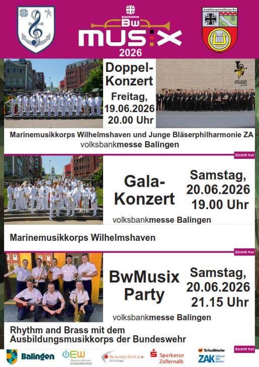 Plakat BW-Musix Konzerte 2026
