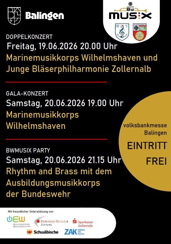 Plakat BW-Musix Konzerte 2026
