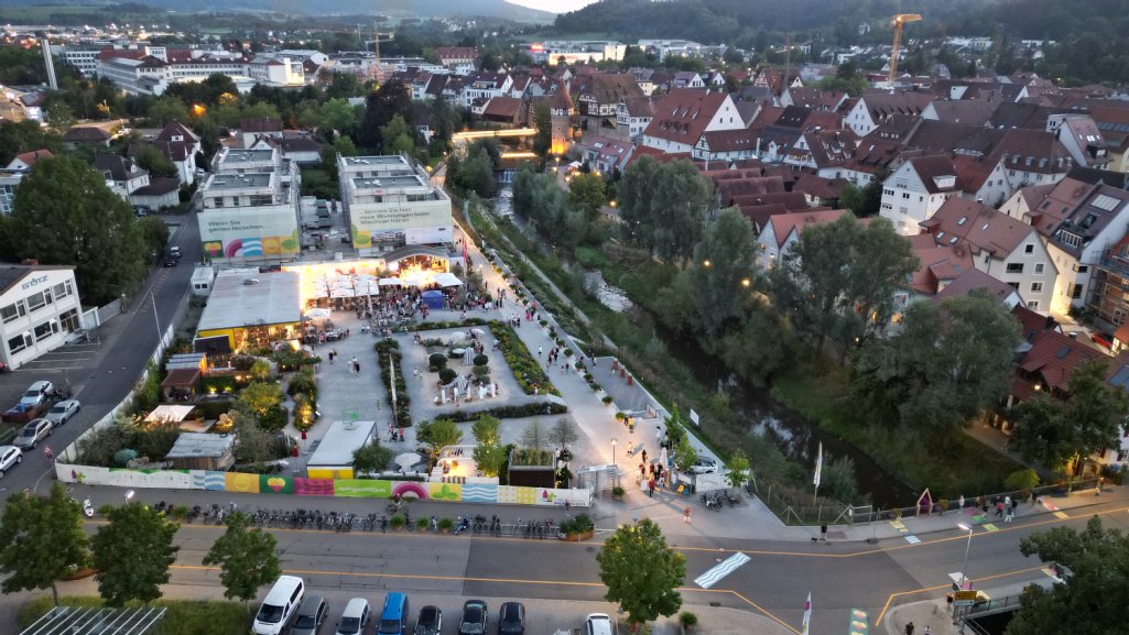 Drohnenbild Plaza Gartenschau 2023