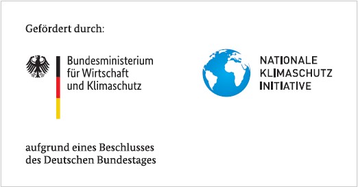 LOGO Förderung Bundesministerium für Wirtschaft und Klimaschutz/Nationale Klimaschutz Initiative LOGO Förderung Bundesministerium für Wirtschaft und Klimaschutz/Nationale Klimaschutz Initiative