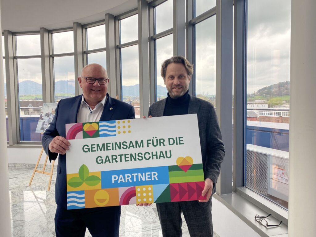 Voller Vorfreude auf eine tolle Gartenschau (v. l.): Oberbürgermeister Helmut Reitemann und Bizerba-CEO und Gesellschafter Andreas W. Kraut
