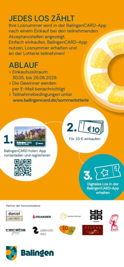 Bild mit Flyer der Sommerlotterie 