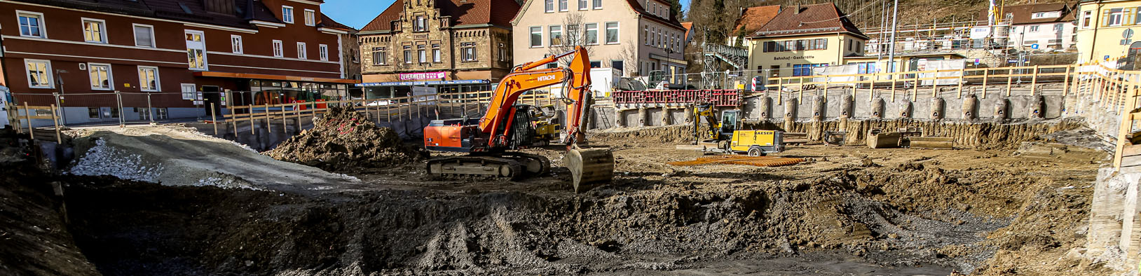 Bauarbeiten in der Bahnhofstraße