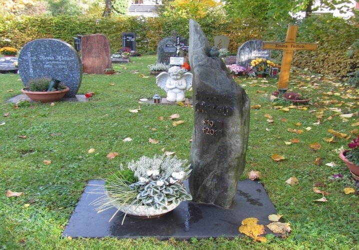 Beispiel für ein Rasenreihengrab