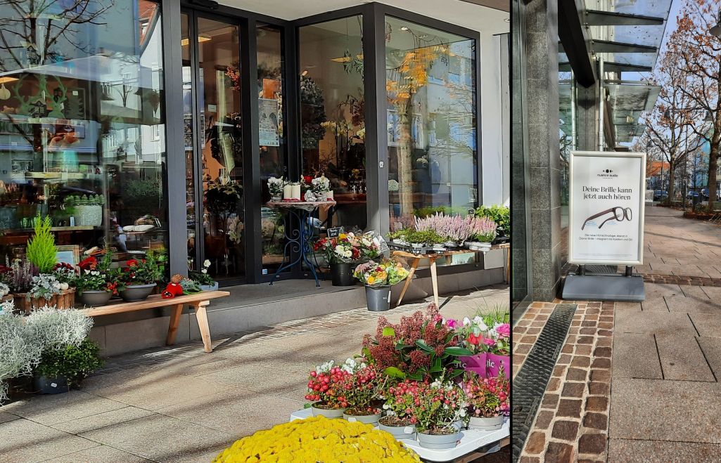 Beispiel für Warenauslage und Passantenstopper in der Innenstadt