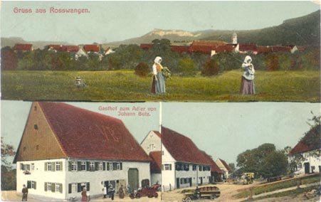 Alte Postkarte von Rosswangen