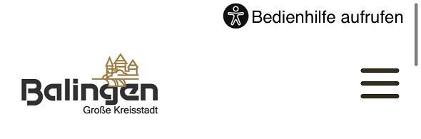 Platz der Bedienhilfe auf dem Smartphone