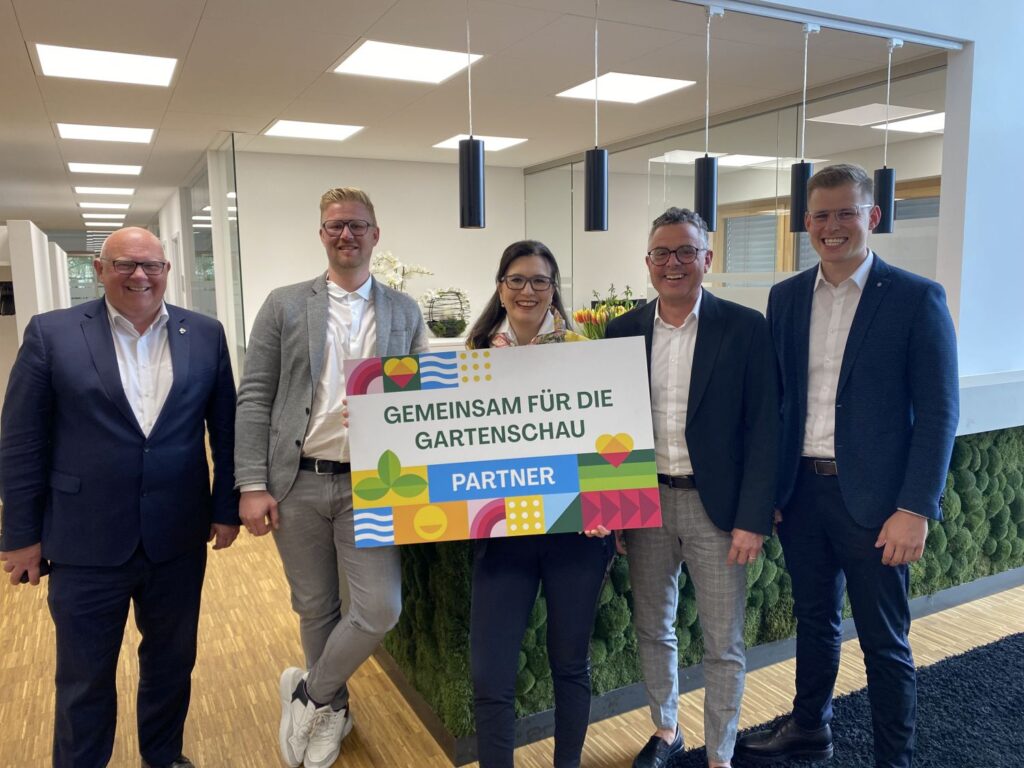 Gemeinsam engagiert (v. l.): Oberbürgermeister Helmut Reitemann, Steffen Müller, Diana Hopt-Bley, Holger Pfister und Jörn Köhl