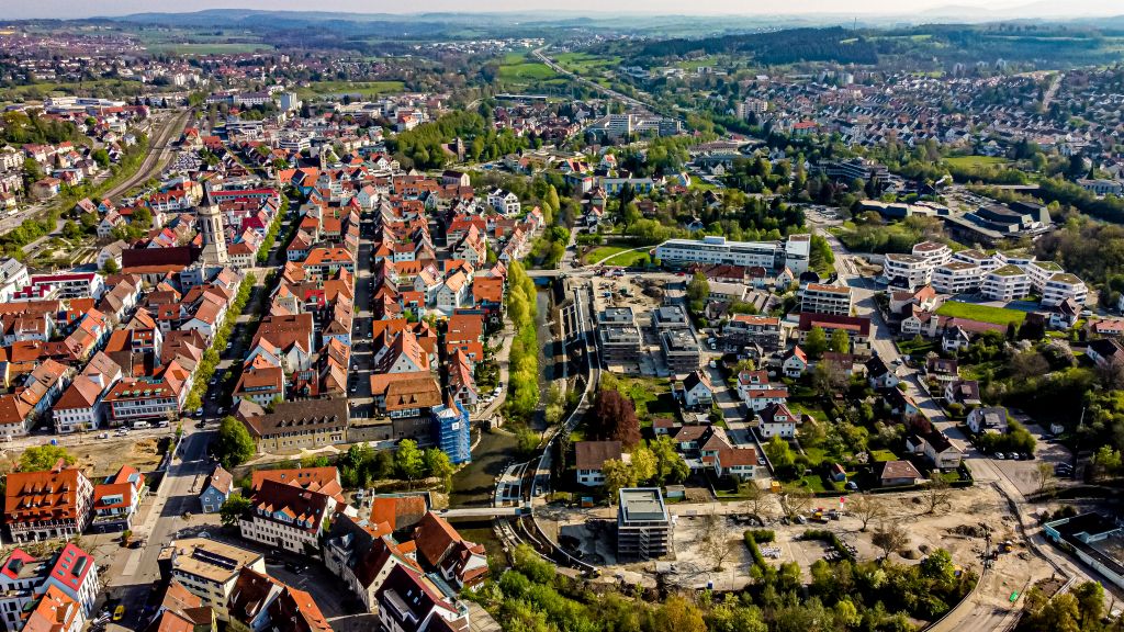 Stadtansicht von oben