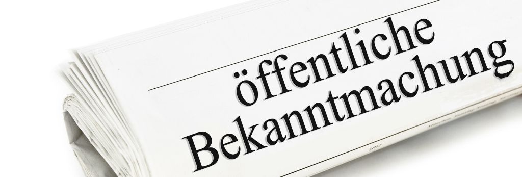 Symbolbild für eine Öffentliche Bekanntmachung