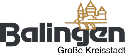 Sie sehen das Logo von Balingen, beinhaltet eine Skizzierung vom Zollernschloss.